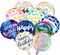 10 Pcs Happy Birthday Balloons, 18" Round Aluminum Foil Mylar Helium Balloon Inflatable Balloons for Birthday Party Decorations Supplies, Multi Pattern
